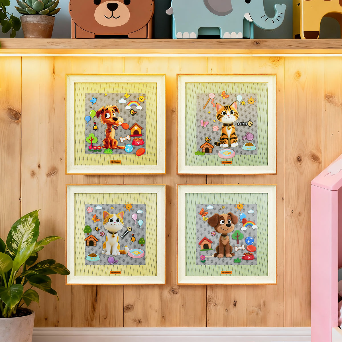 3D Frame & Sticker Set – Interactive 3D Art Kit for Kids