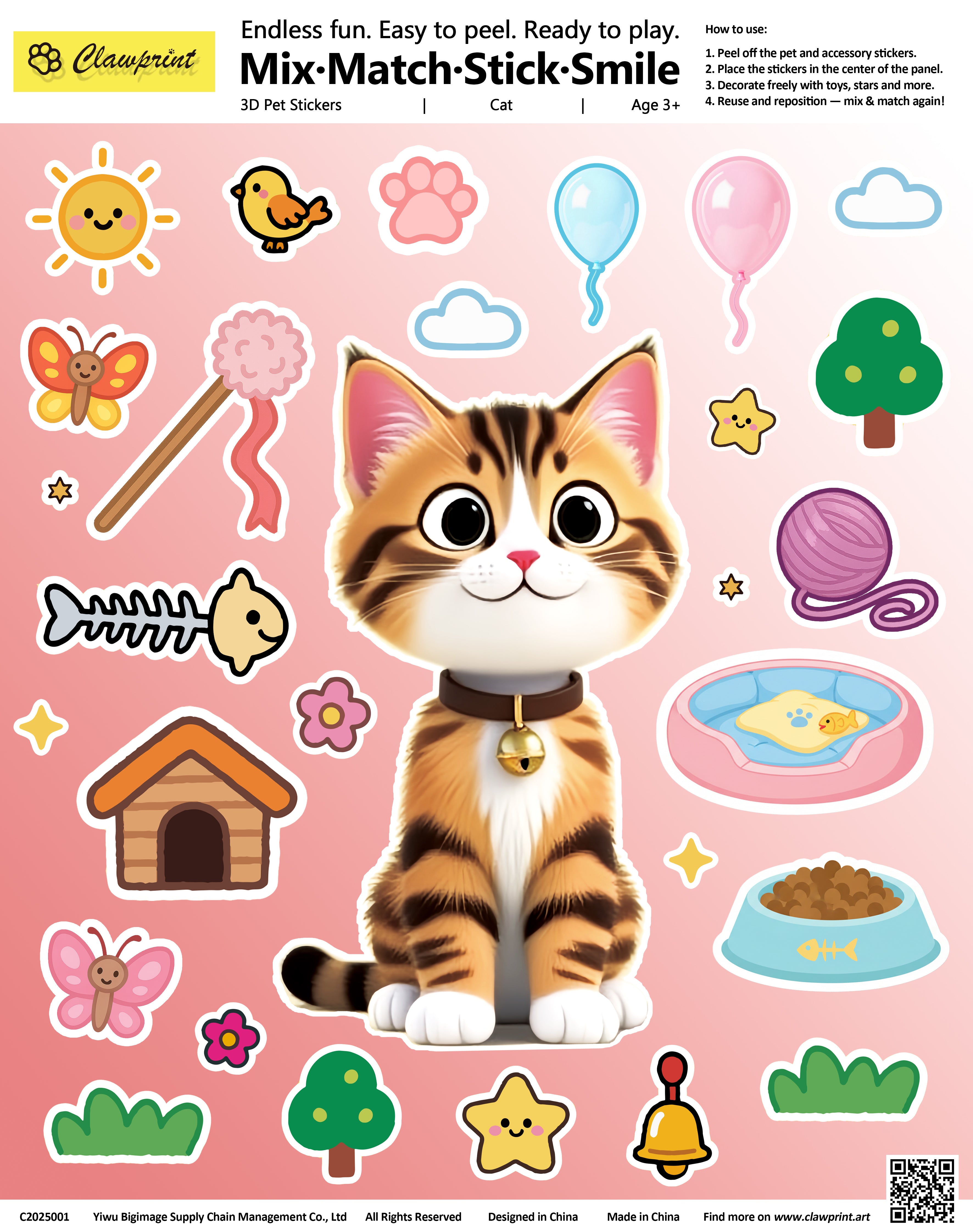 3D Frame & Sticker Set – Interactive 3D Art Kit for Kids