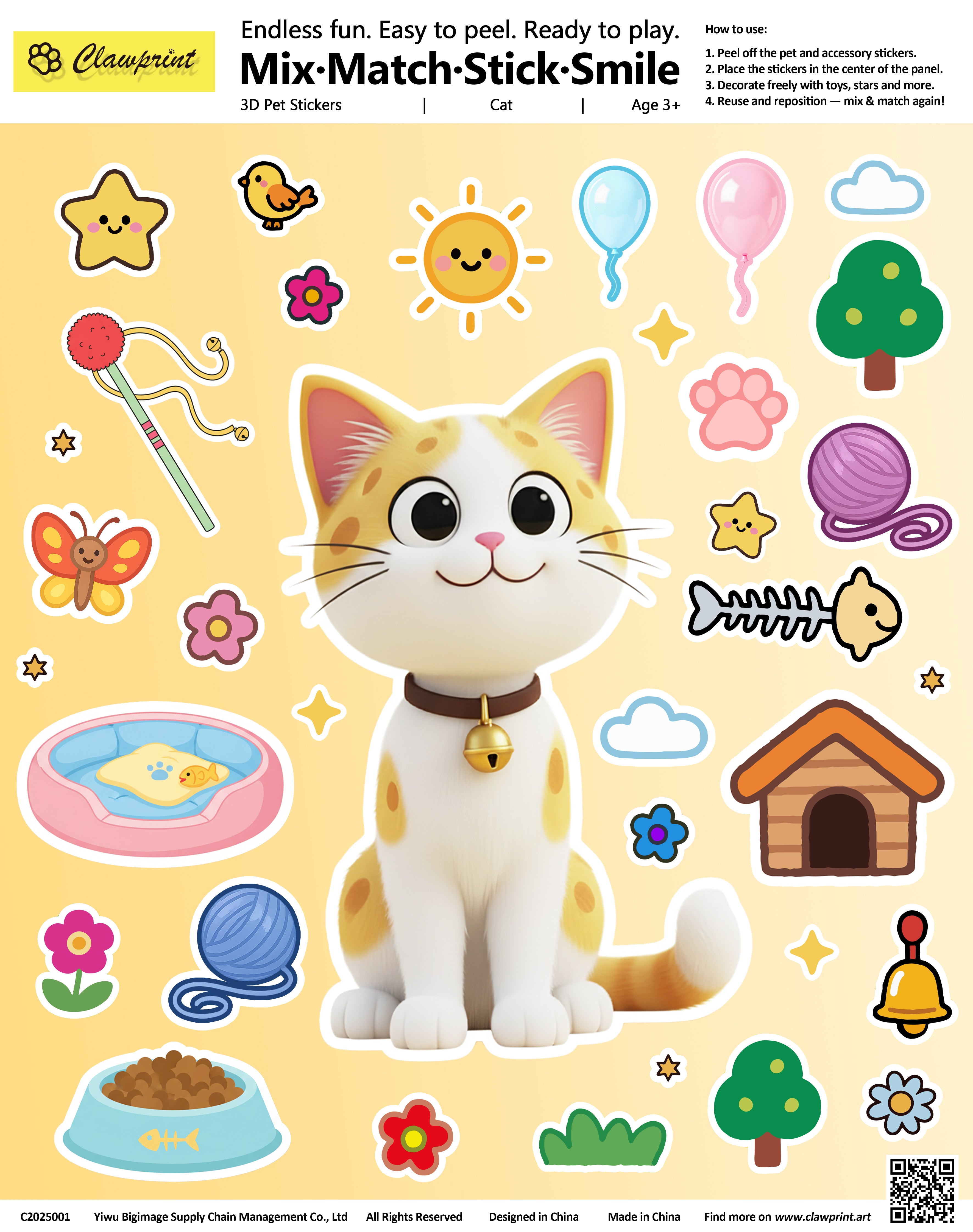 3D Frame & Sticker Set – Interactive 3D Art Kit for Kids