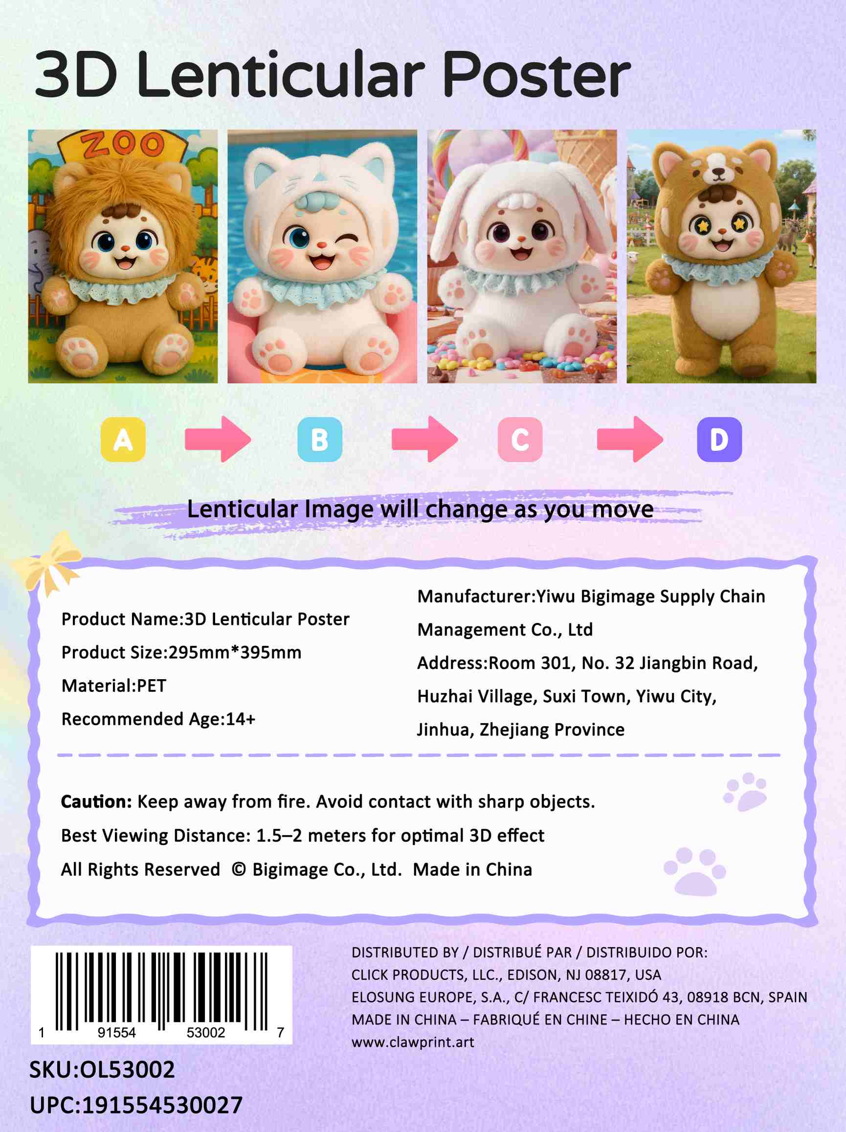 3D Lenticular Poster – Dynamic Visual Art | Multi-Angle Transformation | BigImage Collection